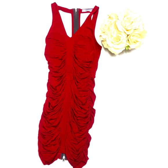 Nu By MarkAnthony SexyRed Zippered Back Mini Dress - Picture 3 of 7